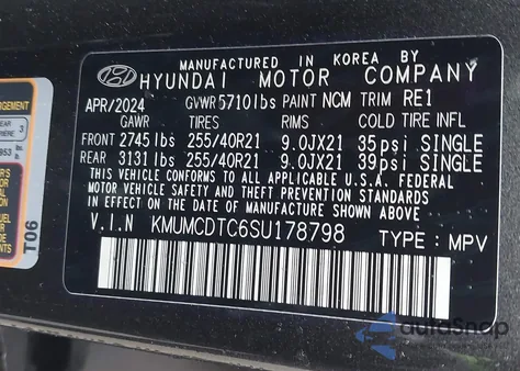 2025 Genesis Gv70 3.5T Awd Sport из США, поврежденный, VIN KMUMCDTC6SU178798